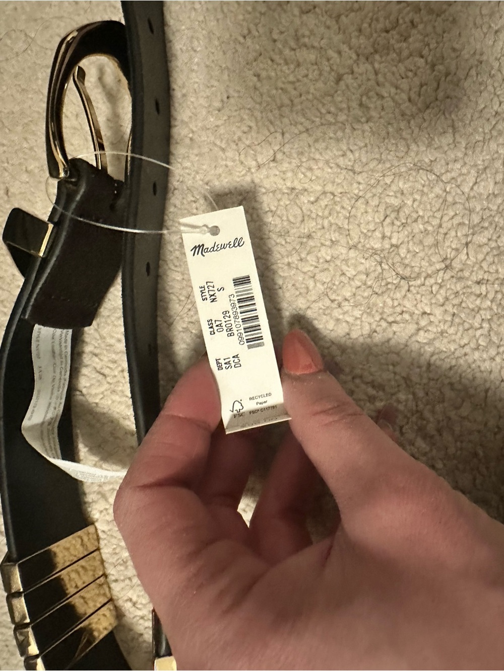 Madewell Belt with Gold Hardware - Picture 3 of 4